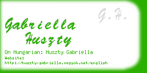 gabriella huszty business card